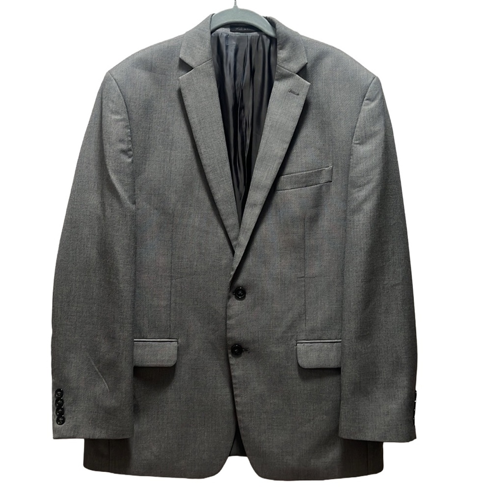 $25 SALE Calvin Klein Men’s Gray 2-Button Designer Blazer Sz 42 Regular Fit